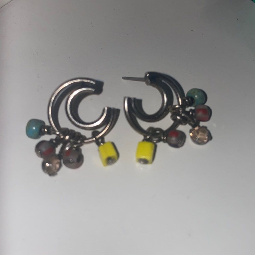 DANNIJO Small Moon Earrings with charms